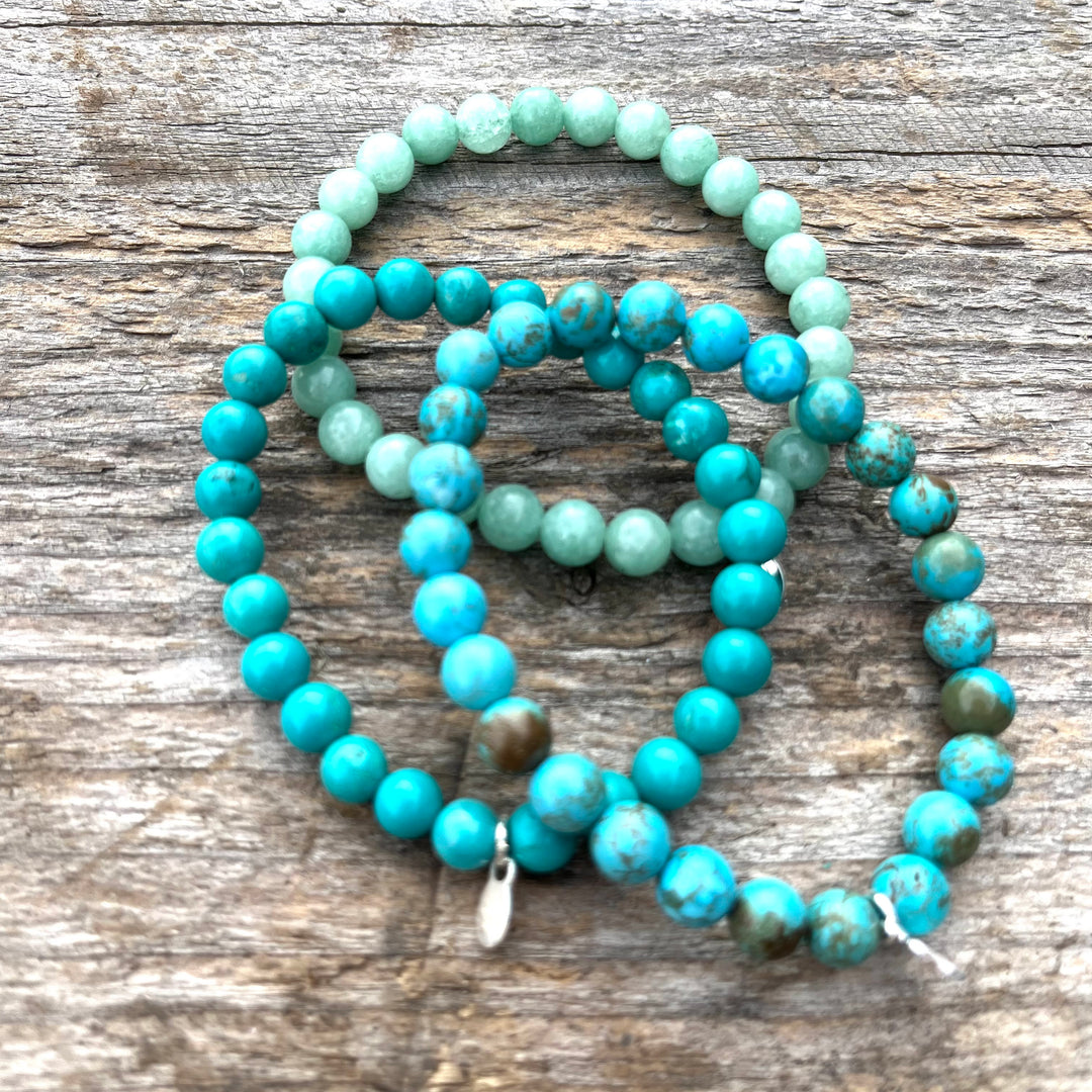 Lucky Stone bracelet - Turquoise, blue/brown