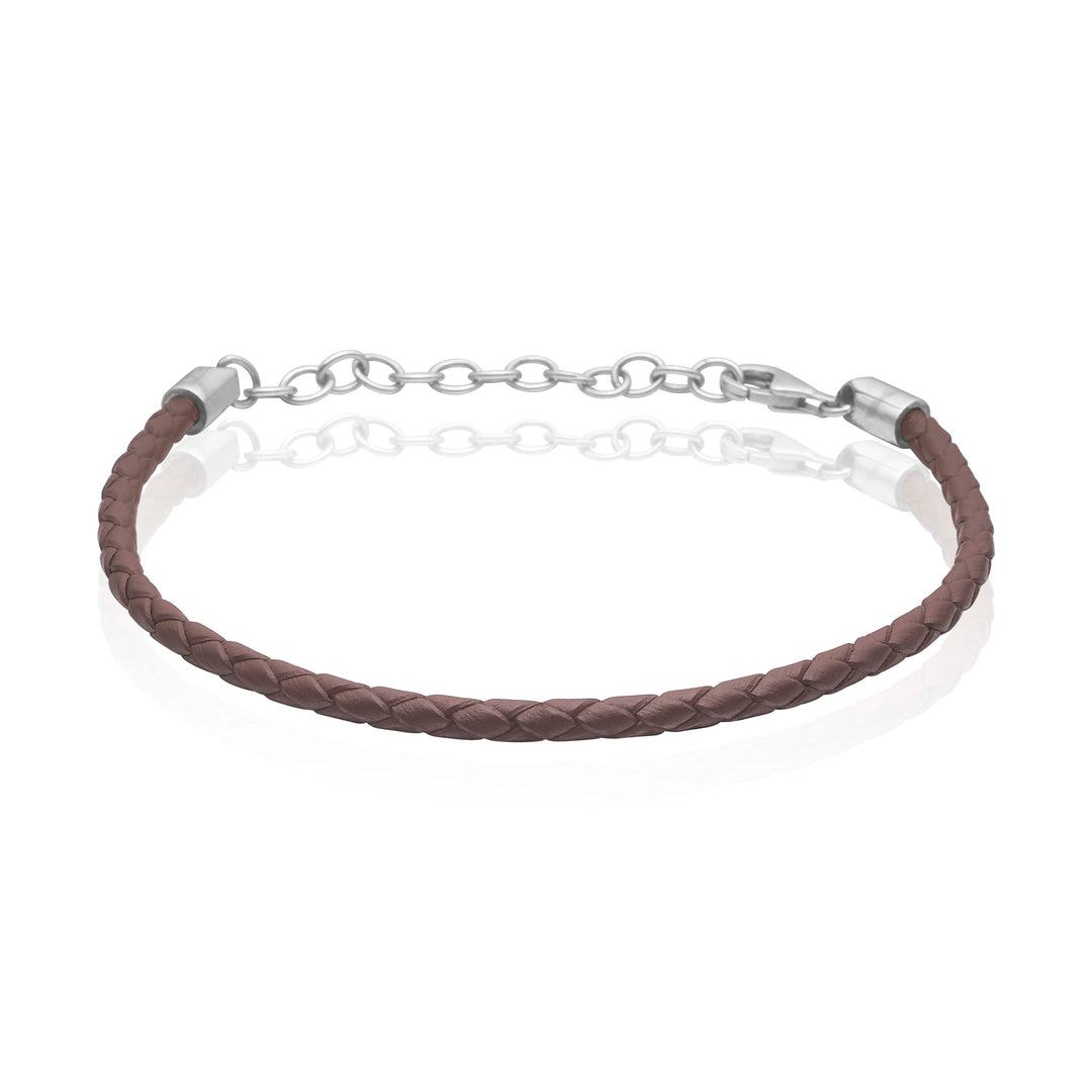 Leather bracelet 925s Silver
