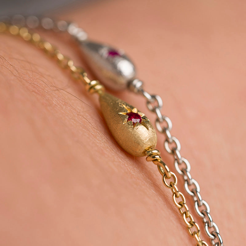 Friendship Drop bracelet, 18 kt. Gold