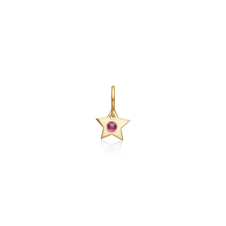 My Star, 18 kt. Gold, polished with Greenland Ruby