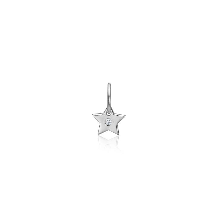 Min stjerne, polert m. hvit diamant