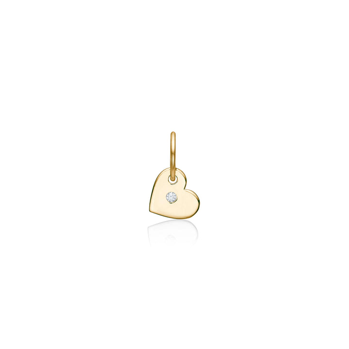 My Heart, 18 kt. guld, poleret, m hvid diamant