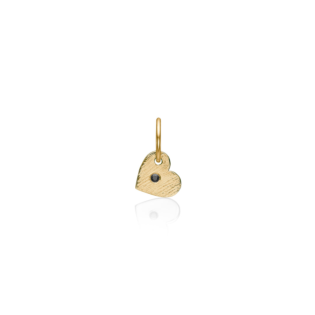 My Heart, 18 kt. Guld mat m sort diamant