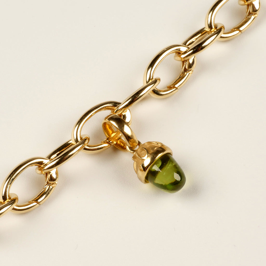 Lucky Drop, Peridot, 18 kt. Gold