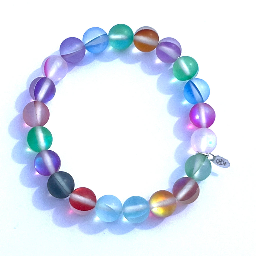 Lucky Stone armbånd - Aura kvarts multi