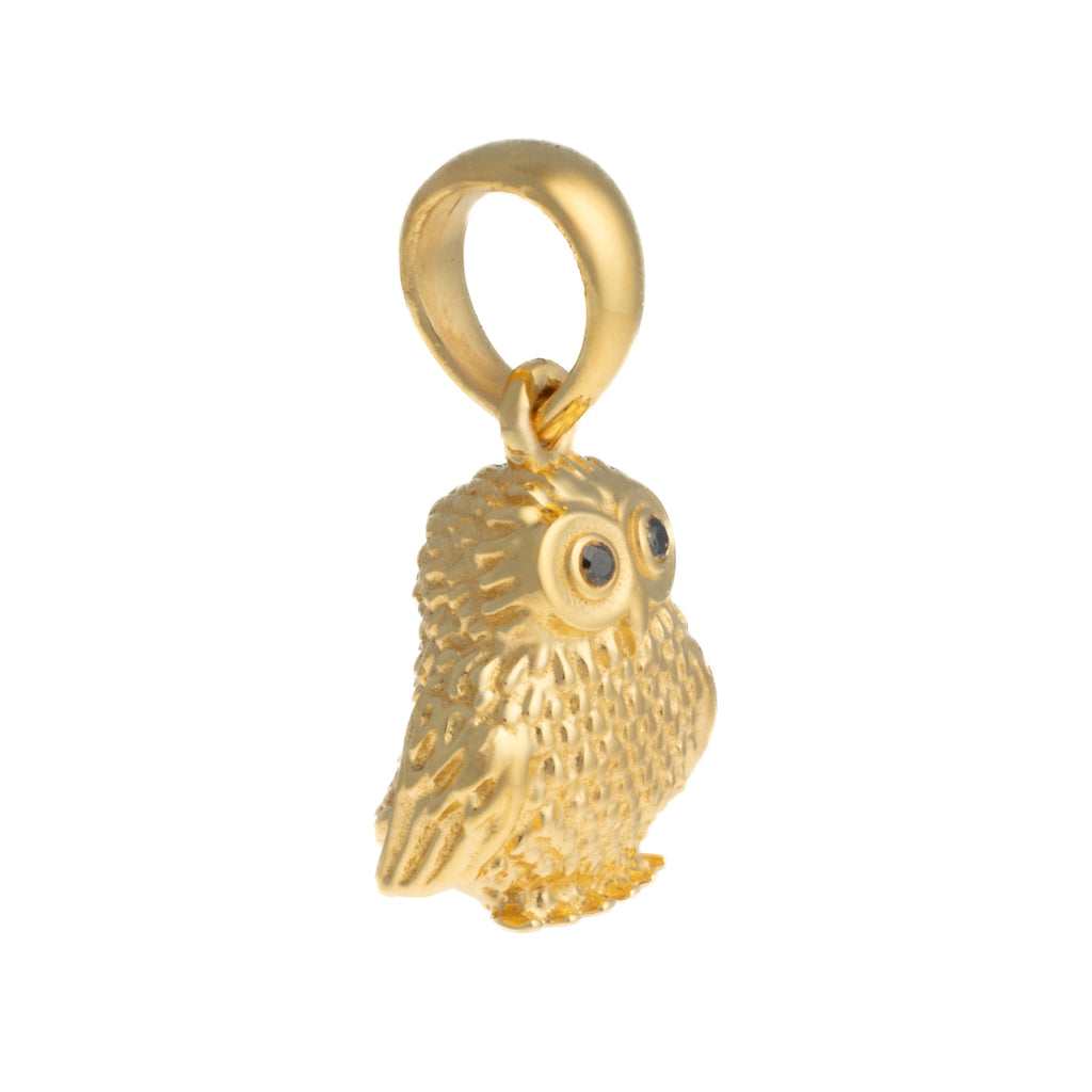 Ugle, lille guldbelagt