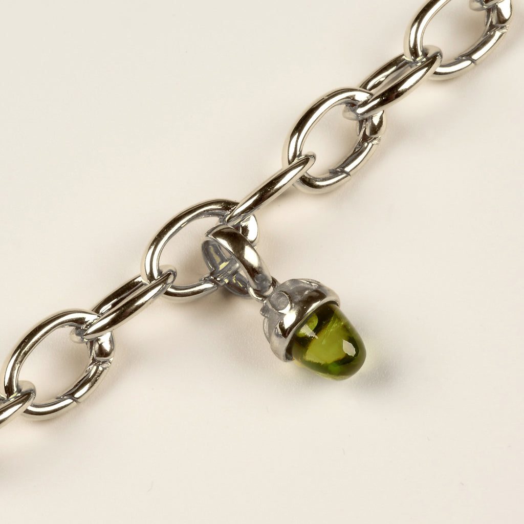 Lucky Drop Peridot, 925s Silver