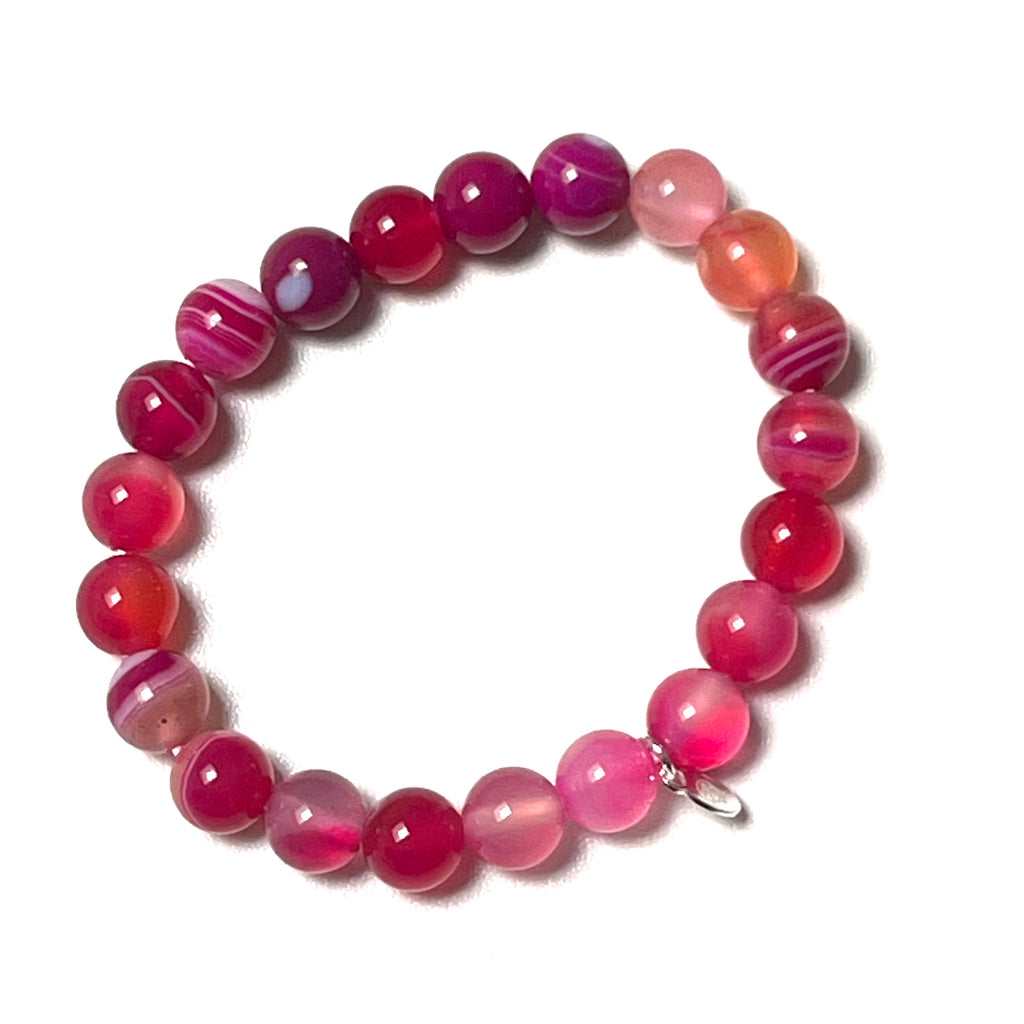 Lucky Stone armbånd - Pink agat