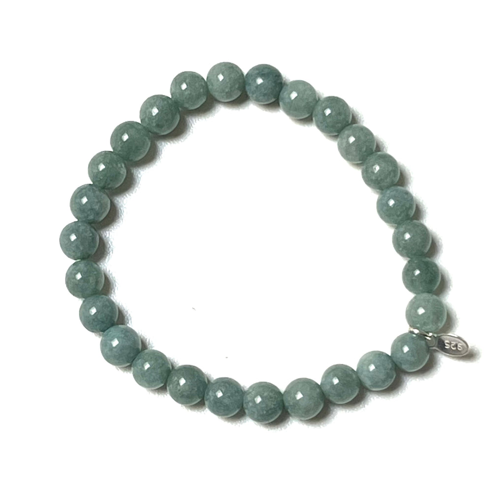 Lucky Stone armbånd - lyseblå jade