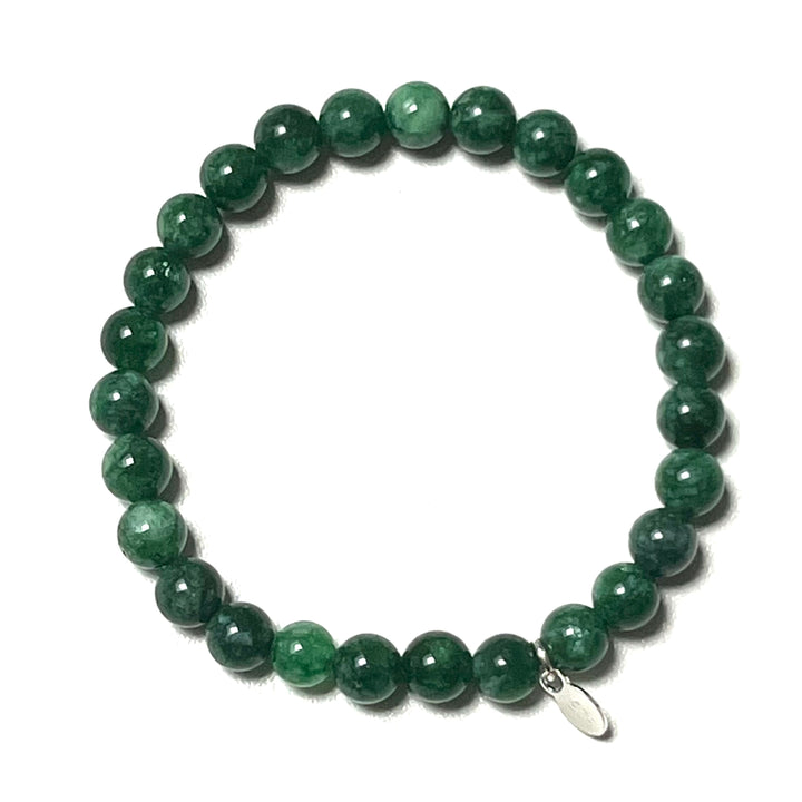Lucky Stone bracelet - dark green jade