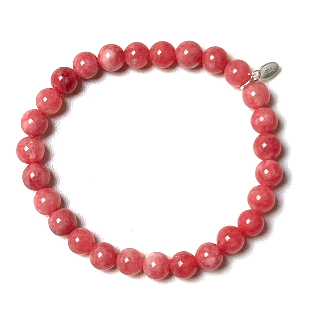 Lucky Stone armbånd - Rosa jade