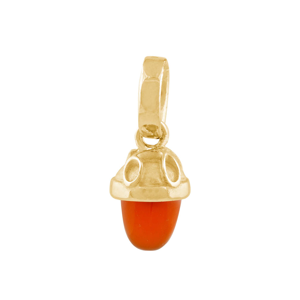 Lucky Drop Red Agate, 18 kt. Gold