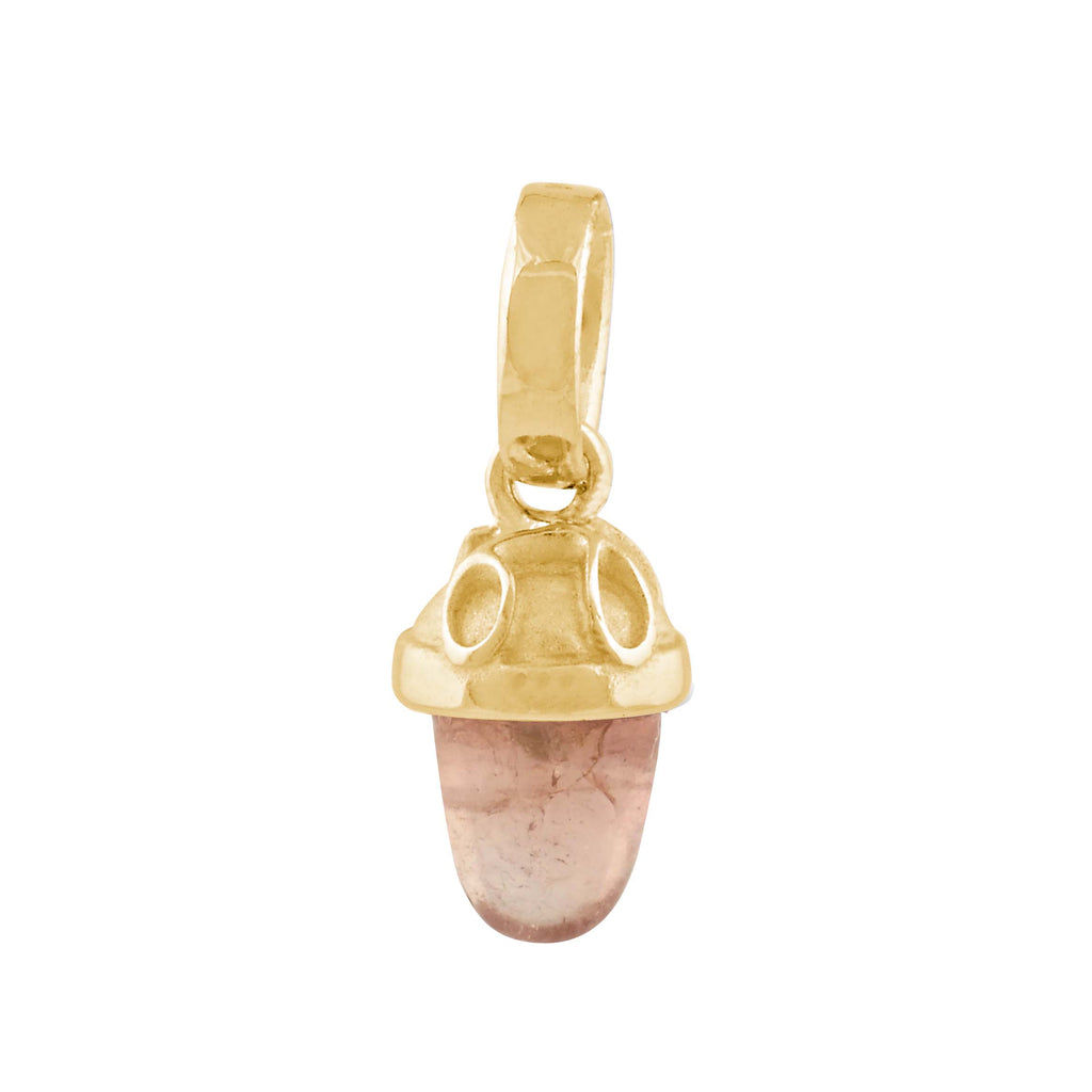 Lucky Drop Rose Tourmaline, 18 kt. Guld