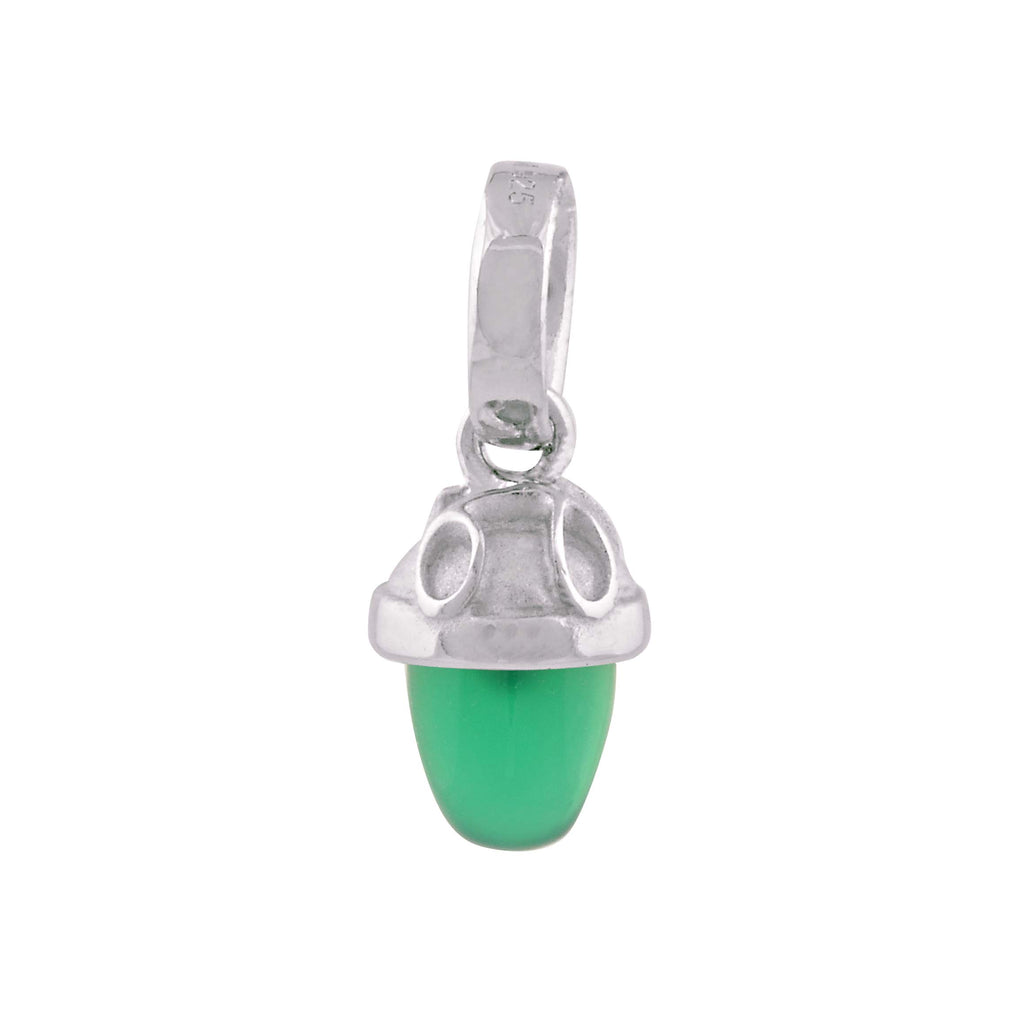 Lucky Drop Green Agat, 925s Silver