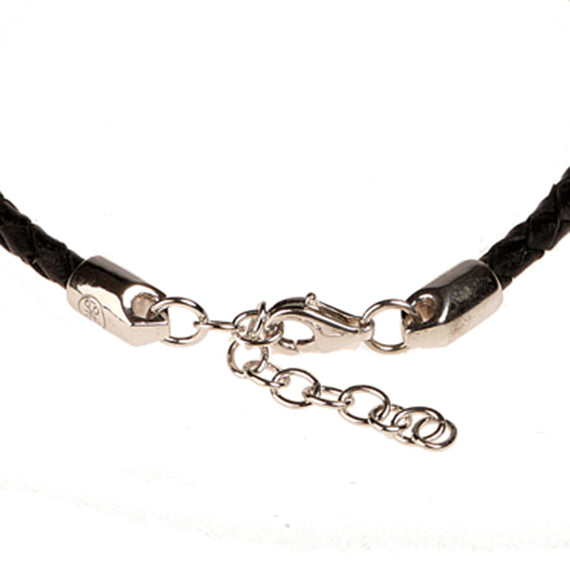 Leather necklace, black