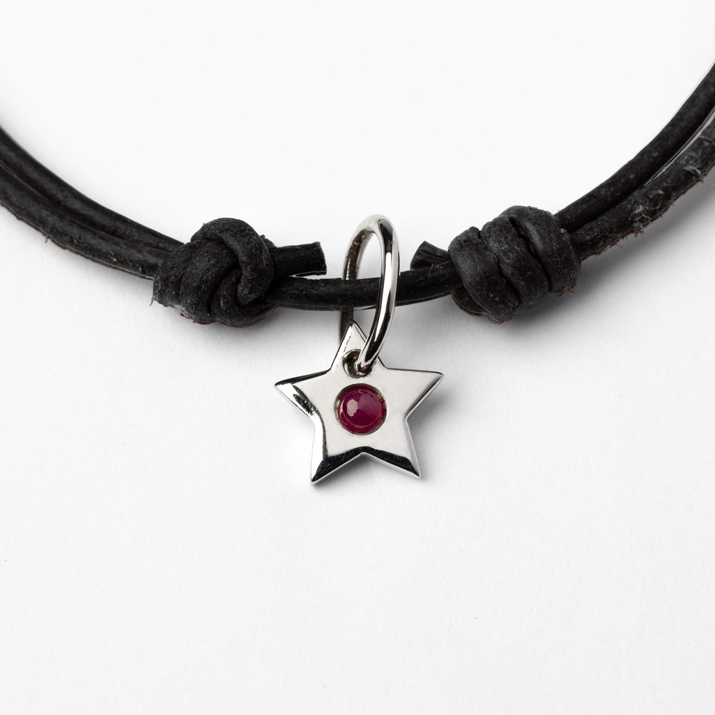 My Star, 925s Silver Polished w. Grönland Ruby